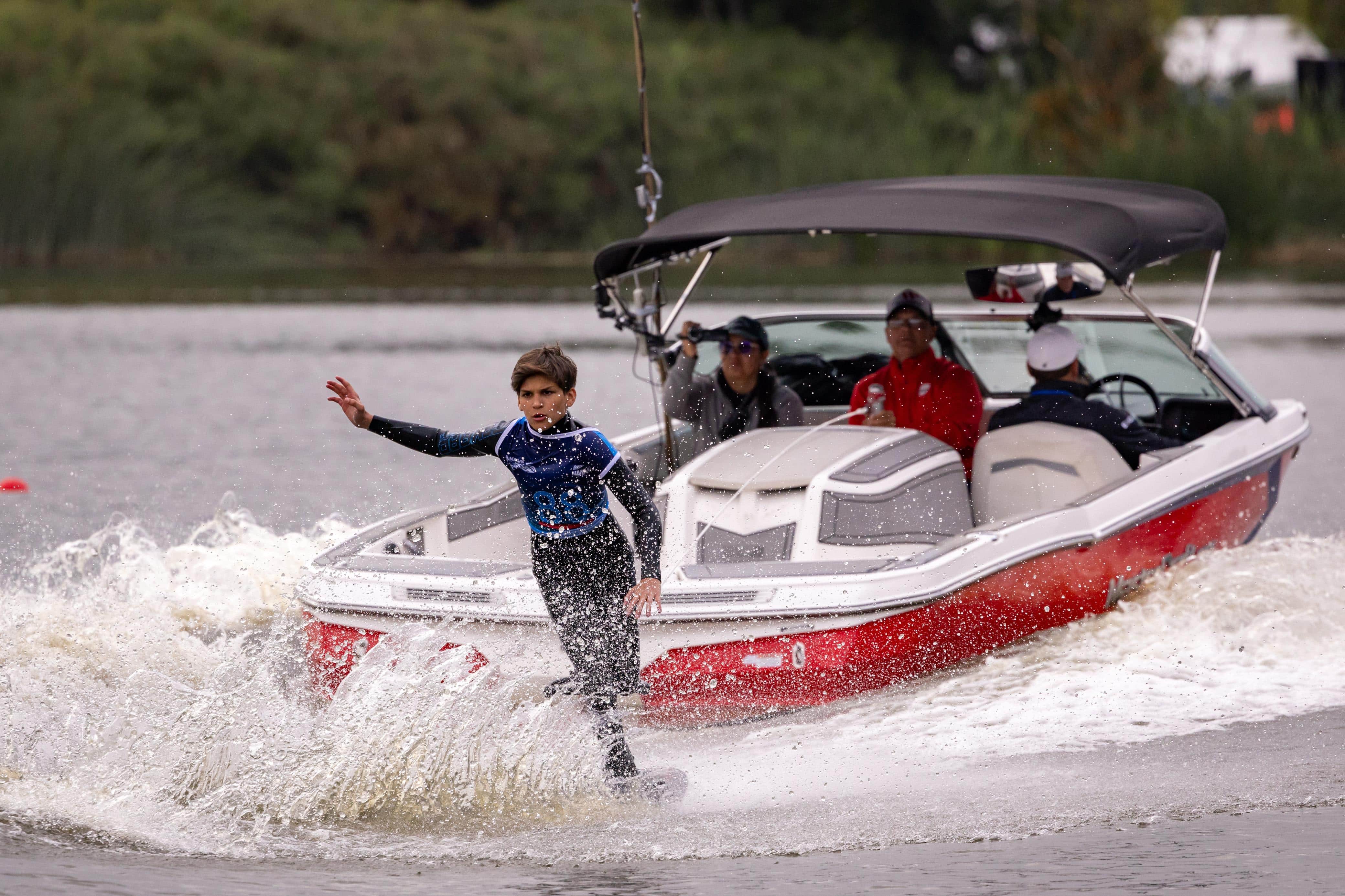 Wakeboarding action